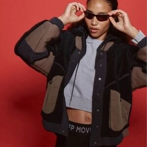 Free People Trail Bender Fleece Hoodie NWT